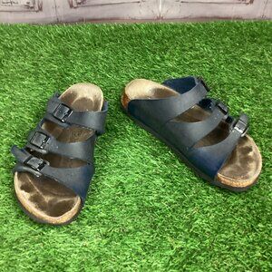 Birkenstock Blue 3 Strap Sandals Birks Florida Comfort Slip L8M6